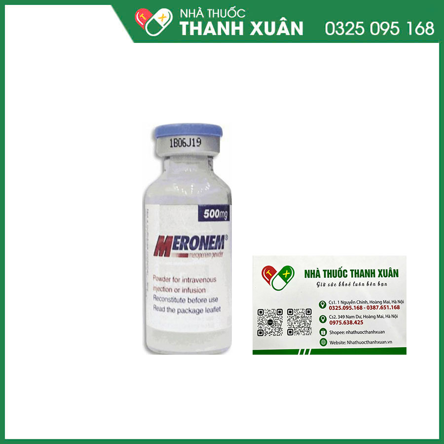 Meronem 500mg thuốc kháng sinh điều trị nhiễm khuẩn vi khuẩn